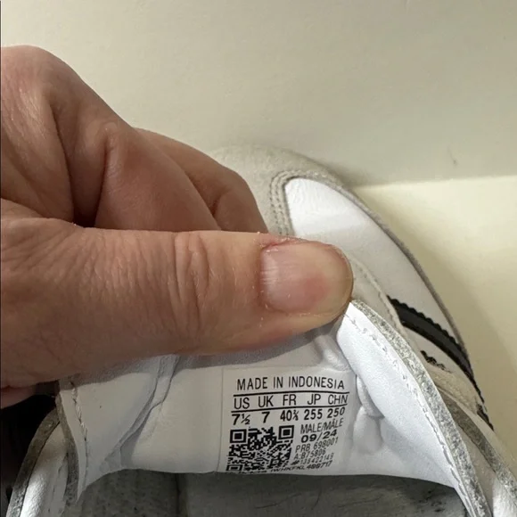 Adidas Samba OG White/Black/Gum - Women’s 9 / Men’s 7.5 - Pristine Condition - Picture 6 of 6